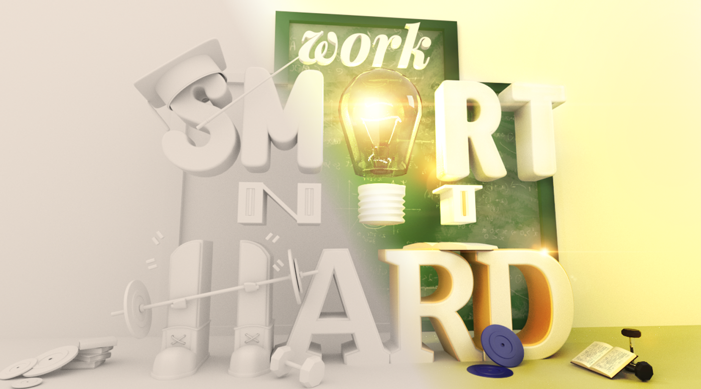 Work Smart not hard_render_color_3D Modeling