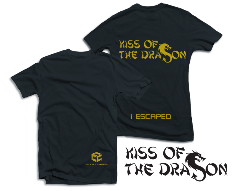 The Kiss of the dragon_t-shirt_for Escape Chambers_Milwaukee, Toni Veverka, Graphic designer, Art Director
