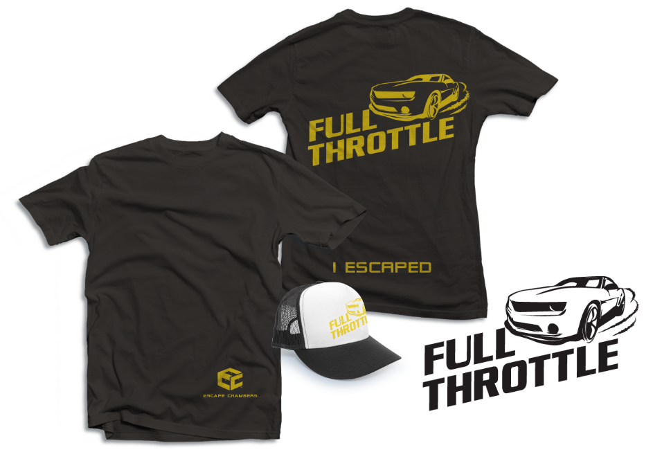 full throttle_tshirt design_for Escape Chambers_Milwaukee, Toni Veverka, Graphic designer, Art Director