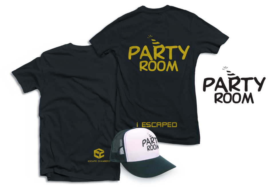party room_tshirt design_for Escape Chambers_Milwaukee, Toni Veverka, Graphic designer, Art Director