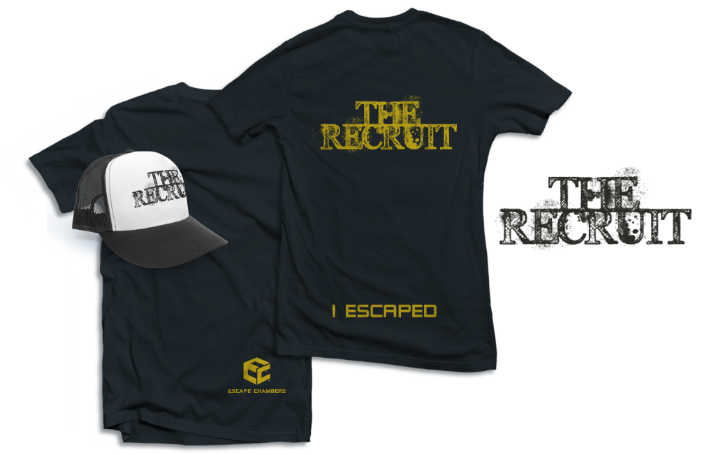 the recruit_t-shirt design_for Escape Chambers_Milwaukee, Toni Veverka, Graphic designer, Art Director